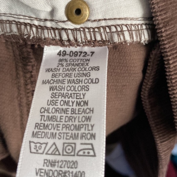 Chadwicks Thin wale Brown Corduroy Wide Leg Pants - Picture 7 of 9